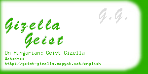 gizella geist business card